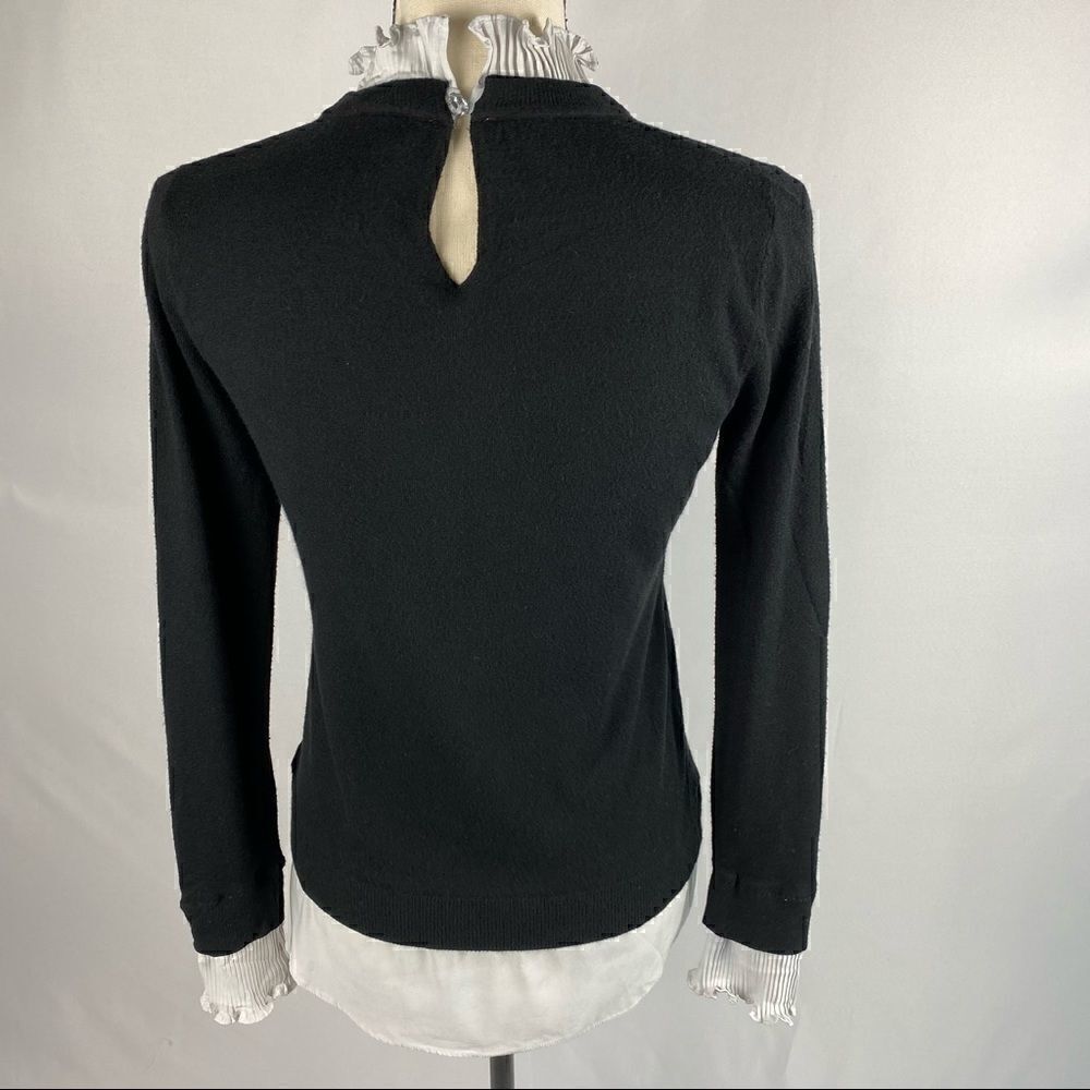 Vila Milano Sweater in Black with White Accents - Picture 4 of 4